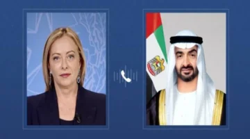 رئيس الدولة يتلقى اتصالاً هاتفياً من رئيسة وزراء إيطاليا لبحث التطورات